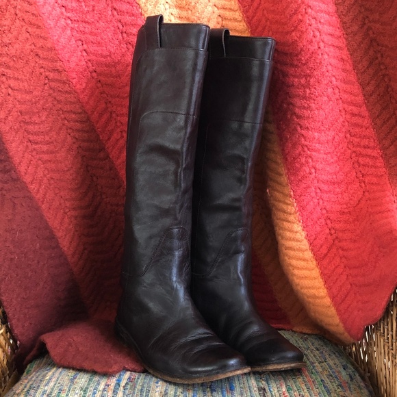 Frye Shoes - Frye- Dark Brown Paige Tall Riding Boots